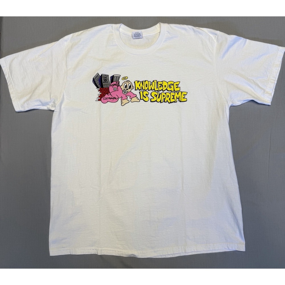 Supreme Knowledge Is Supreme Graphic Tee White SS22 Cotton Mens XL